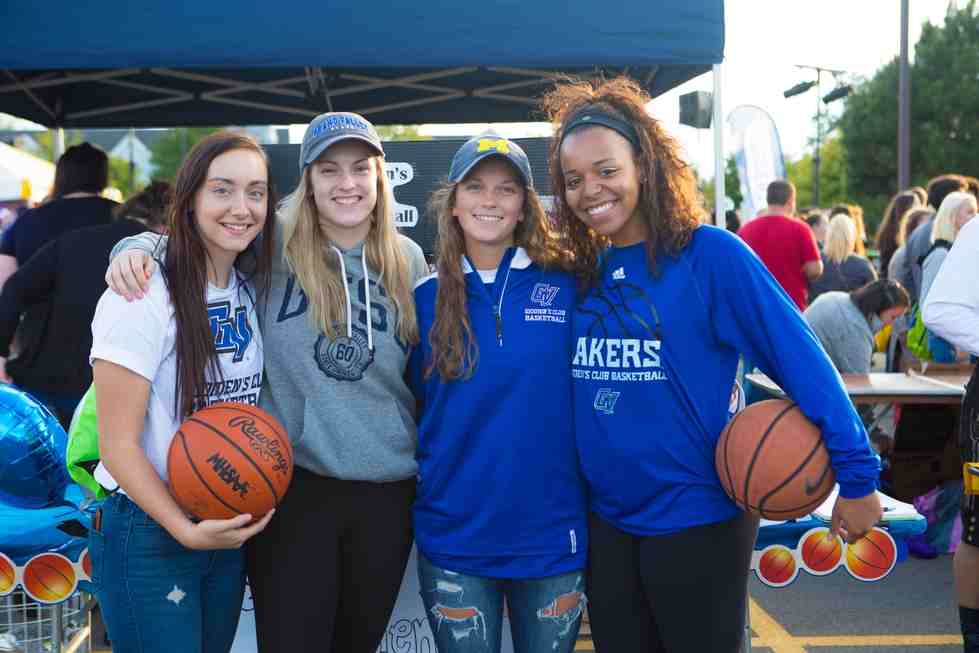 Three girls in club basketball